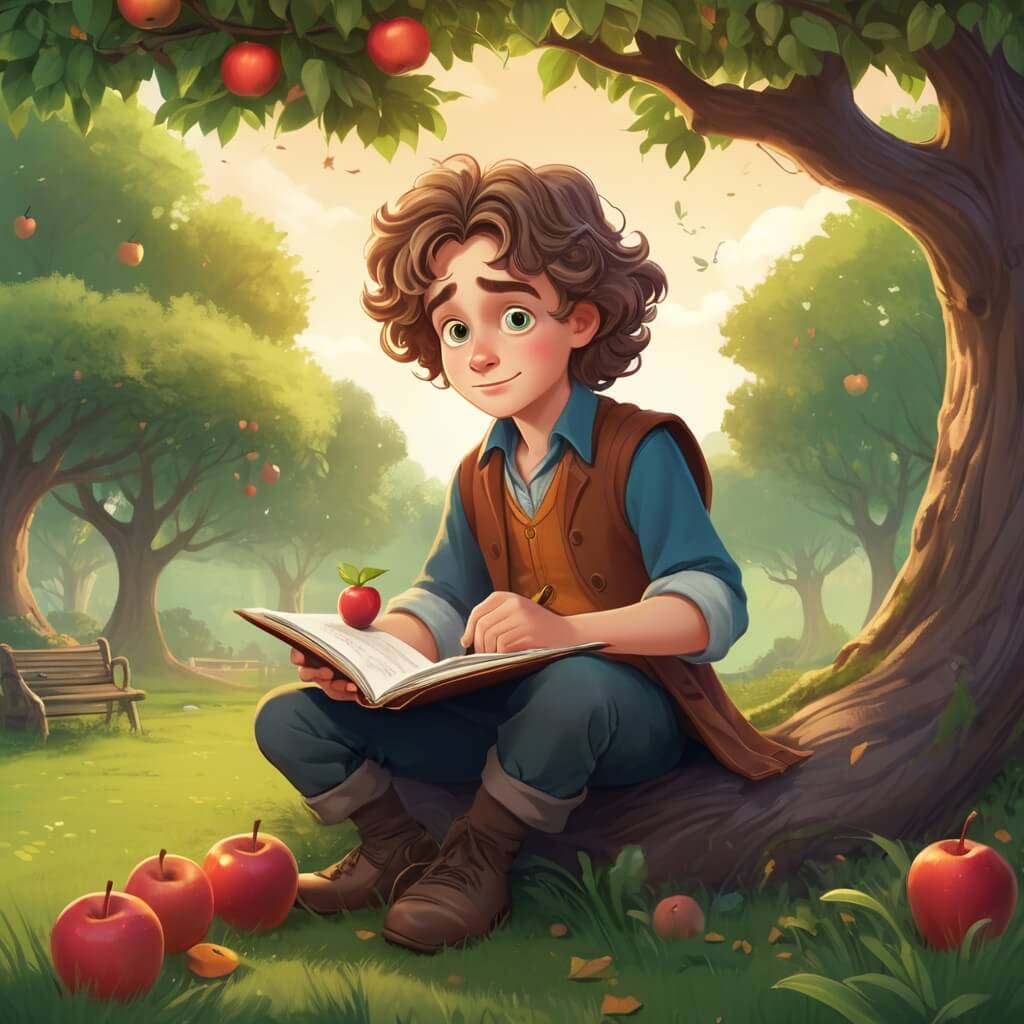 Discover how young Isaac Newton’s curiosity about a falling apple led to gravity and the laws of motion in this inspiring story for curious minds